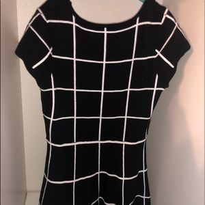 A comfy black and white dress!